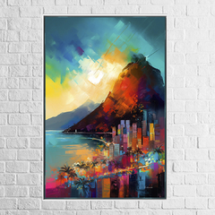 Quadrinho Decorativo Silhueta Rio de Janeiro - comprar online