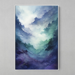 Quadro Decorativo Abstrato Tons Azuis - comprar online