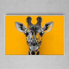 Quadro Decorativo Girafa fundo amarelo - comprar online