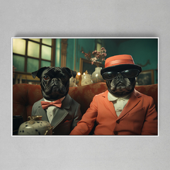 Quadro Decorativo A Gala dos Pugs - comprar online