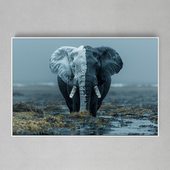 Quadro Decorativo Elefante Paisagem - comprar online