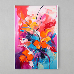 Quadro Decorativo Flor Textura Impressionista