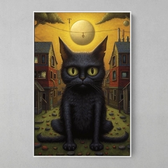 Quadro Decorativo Felino das Ruas Sombrias - comprar online