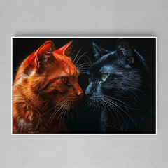 Quadro Decorativo Gatos - comprar online