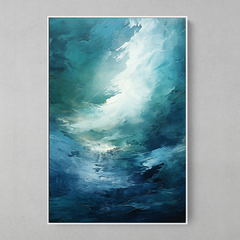 Quadro Decorativo Texturas Azul Branco - comprar online