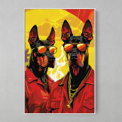 Quadro Decorativo Dobermanns - Ousadia e Estilo - comprar online