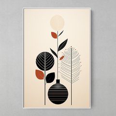 Quadro Decorativo Folhas de Linhas - comprar online