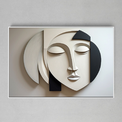 Quadro Decorativo Face Plaster black white - comprar online