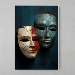 Quadro Decorativo Encontro de Máscaras - comprar online