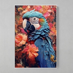 Quadro Arara Azul Floral na internet