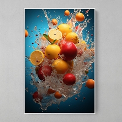 Quadro Decorativo Explosão de Frutas