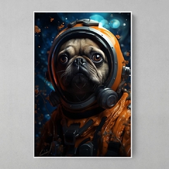 Quadro Decorativo Pug Astronauta - comprar online