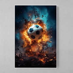 Quadro Decorativo On Fire Football - comprar online