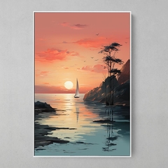 Quadro Decorativo Paisagem Soft em Tom Pastel - comprar online