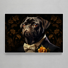 Quadro Decorativo Pug Família Real - Ellquadros 