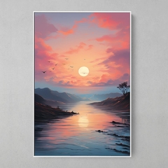 Quadro Decorativo Paisagem Soft em Tom Pastel - comprar online