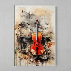 Quadro Decorativo Cello Abstract Art - comprar online