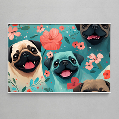 Quadro Decorativo Pug Infantil