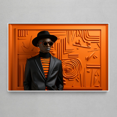 Quadro Decorativo Plastic Style Black Man