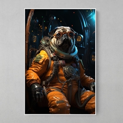 Quadro Decorativo Pug Astronauta 