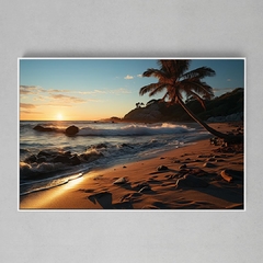 Quadro Decorativo Coqueiro na Praia - comprar online