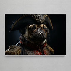 Quadro Decorativo Pug Piratas