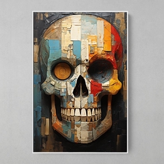 Quadro Caveira ao estilo Kurt Schwitters - comprar online