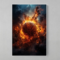 Quadro Decorativo Basket Ball Fire - comprar online