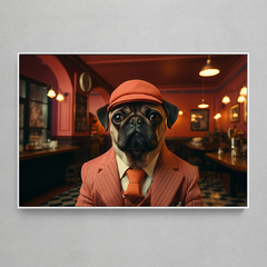 Pug Wes Anderson Style 