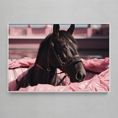 Quadro Decorativo Cavalo Negro - comprar online