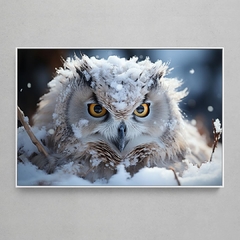 Quadro Decorativo Coruja na Neve - comprar online