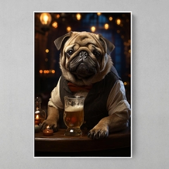 Quadro Decorativo Pug Chopp - comprar online