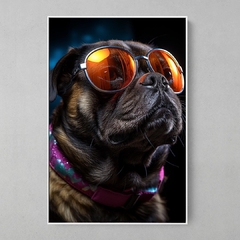 Quadro Decorativo Pug Sunglass