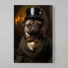 Quadro Decorativo Pug Cartola