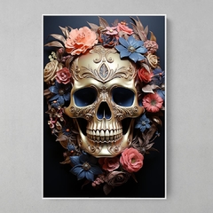 Quadro Skull Flowers - comprar online