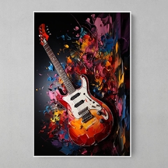 Quadro Decorativo Guitarra Explosão - comprar online