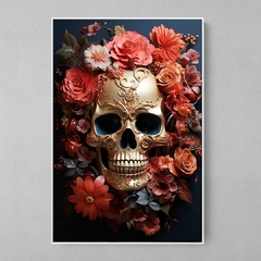 Quadro Skull Flowers - comprar online