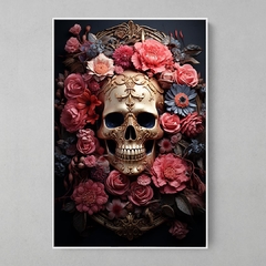 Quadro Skull Flowers 2 - comprar online