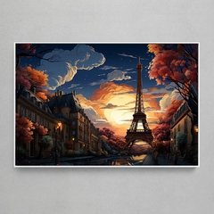 Quadro Decorativo Paris Torre Eiffel - Estilo Van Gogh - comprar online