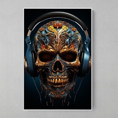 Quadro Music Skull - comprar online