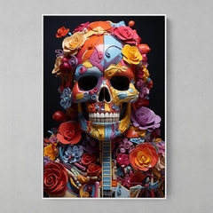 Quadro Colorful Guitar Skull - comprar online