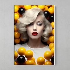 Quadro Marilyn Monroe Black and Yellow Glues - comprar online