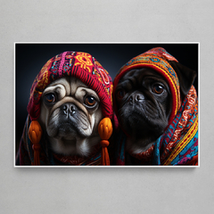 Quadro Decorativo Pug Brothers