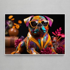 Quadro Decorativo Pug de Plástico Colorful - comprar online