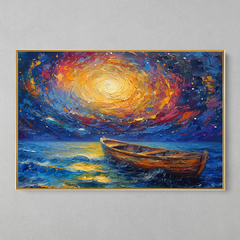 QUADRO DECORATIVO CANOA VAN GOGH - Ellquadros 