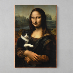 Quadro Decorativo Monalisa Gata - Ellquadros 