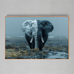 Quadro Decorativo Elefante Paisagem - Ellquadros 