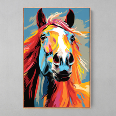 Quadro Decorativo Cavalo Pop Art - Ellquadros 