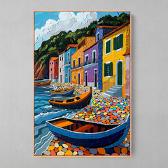 Quadro Decorativo Rio de Janeiro Praia Colorida - Ellquadros 