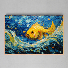 Quadro Decorativo Fish Van Gogh - Ellquadros 